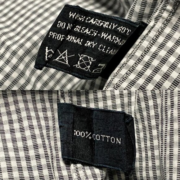 TOM FORD Gray White Cotton Micro Gingham Button Up Shirt - Picture 7 of 8